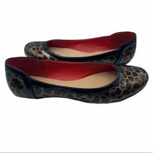 Nine & Co. Leopard Print Flats with Red Interior